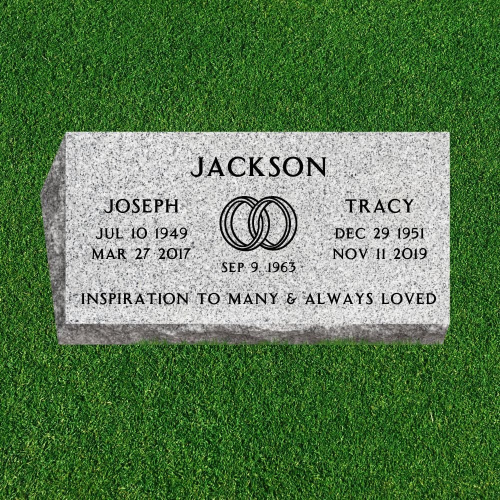 Companion - Bevel (Pillow) Grave Marker with Symbol - (24 x 12 x 6-4 in)