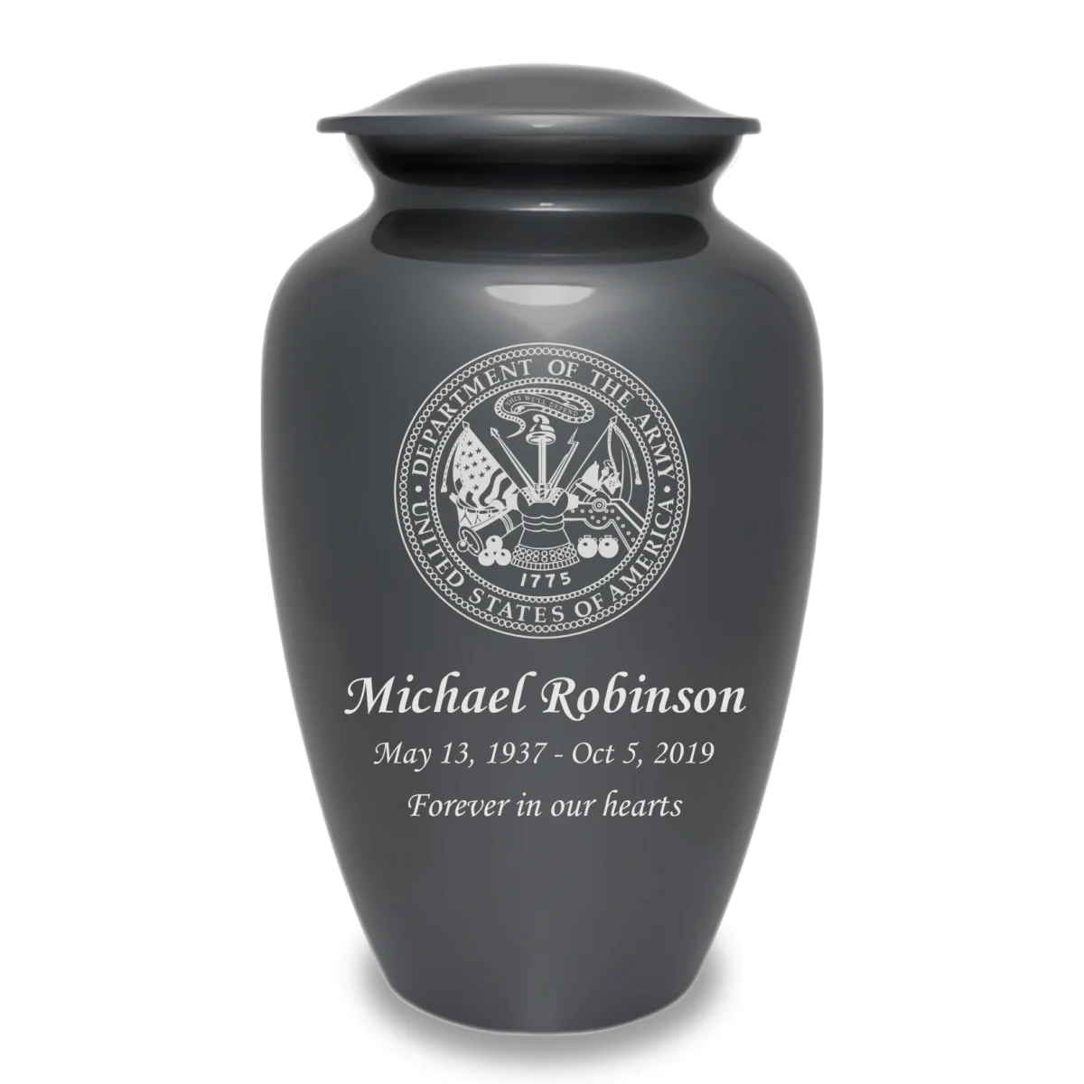 Personalized Cremation Urn - Laser Engraved - Aluminum