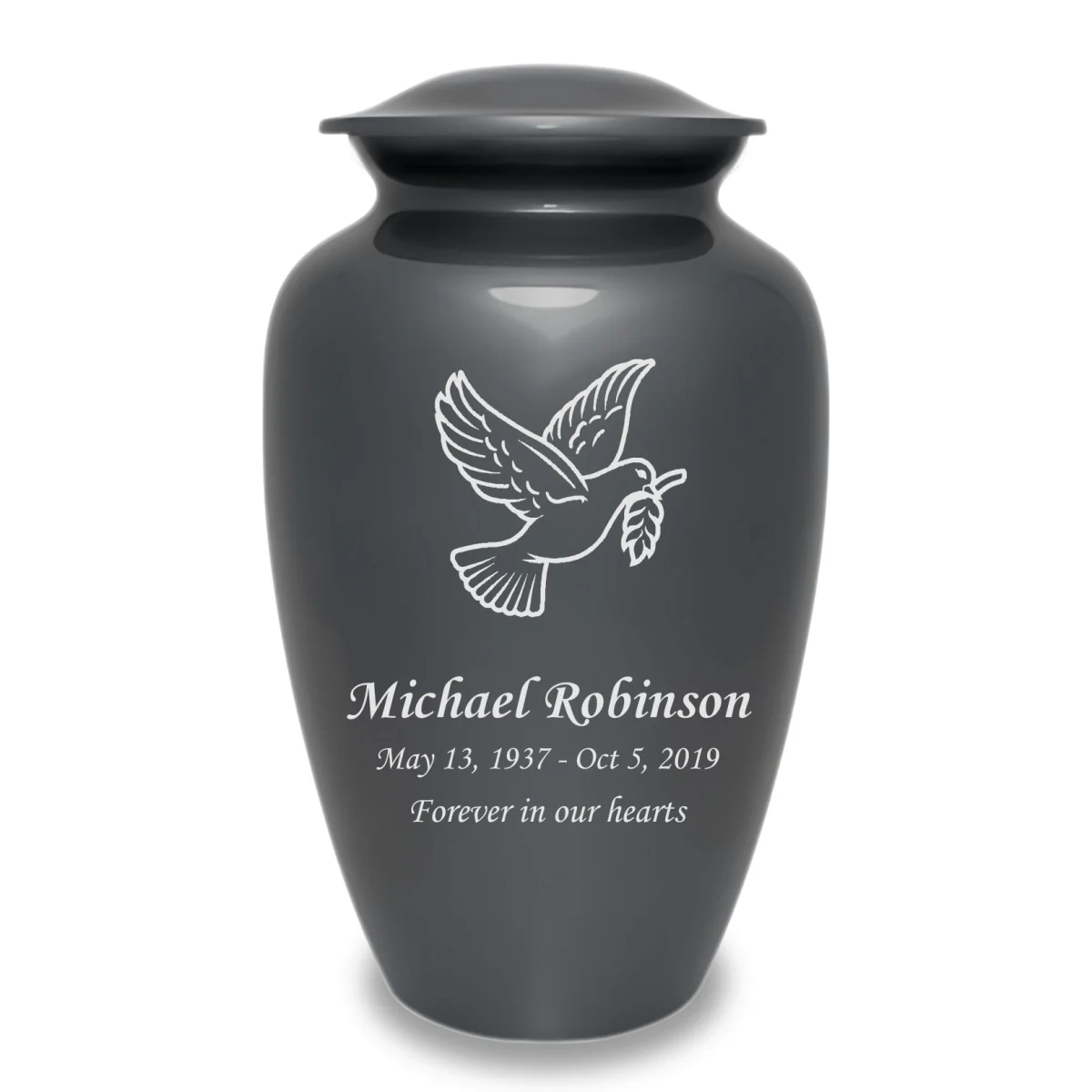 Personalized Cremation Urn - Laser Engraved - Aluminum - Image 2