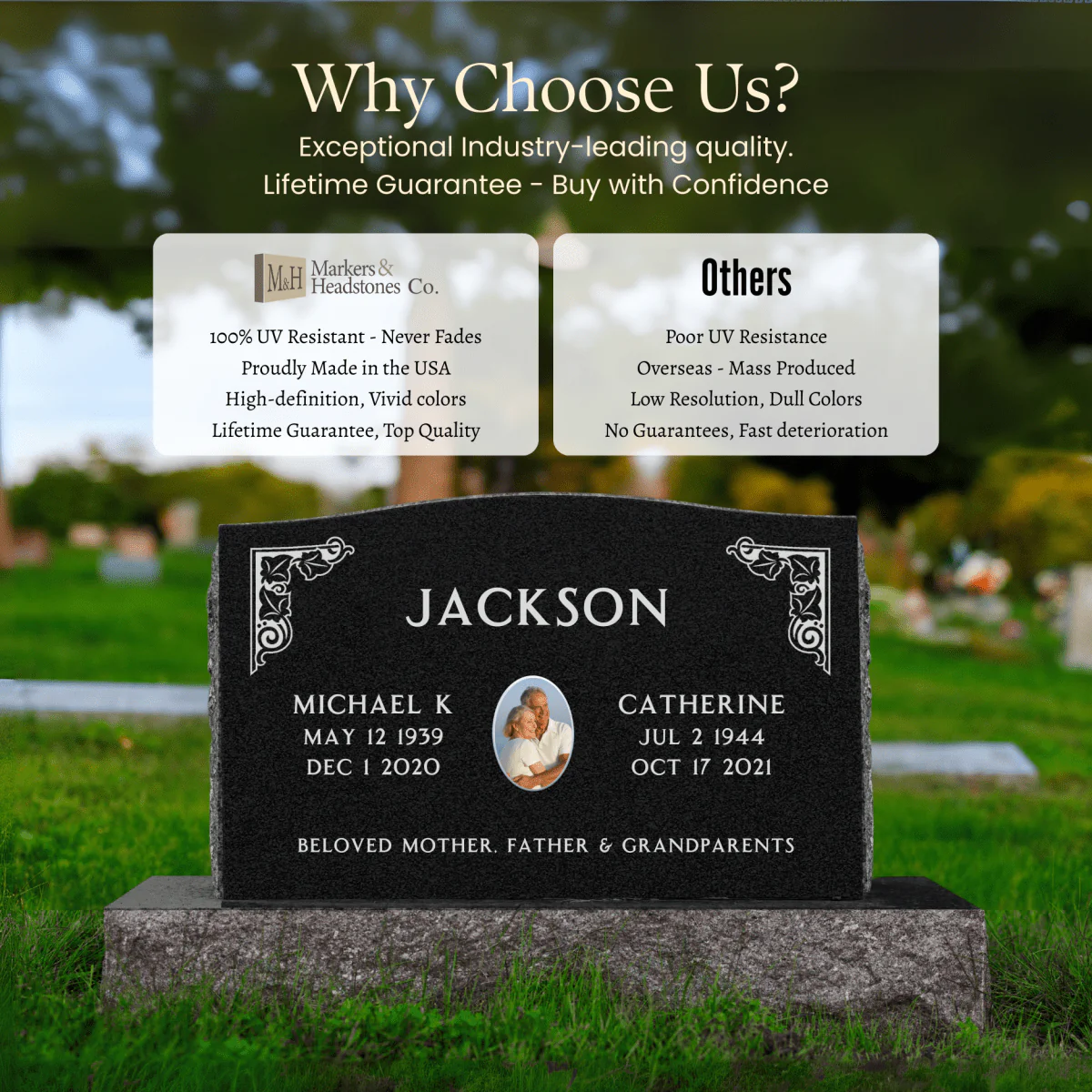 Oval Porcelain Memorial Photo - Color - Image 7