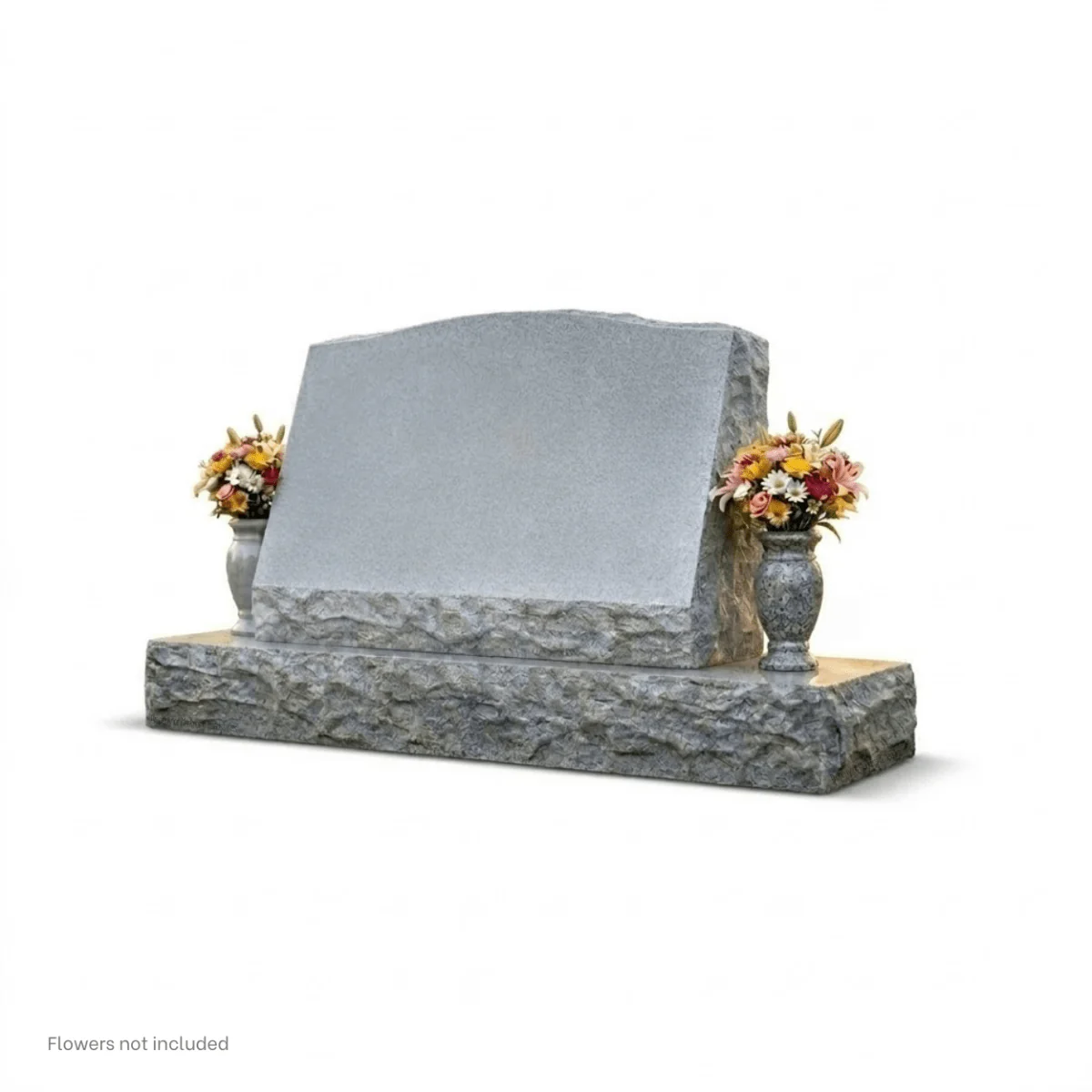 Slant Headstone Marker - with Border - (24 x 10 x 16 in) - Image 3